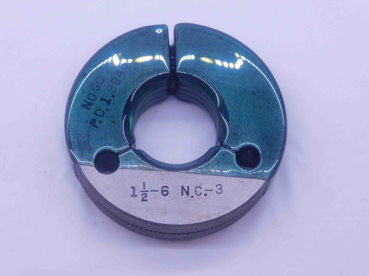 1 1/2 6 NC 3 THREAD RING GAGE 1.5 1.50 1.500 NO GO ONLY P.D. = 1.3846 UNC-3 - DW35832BX5