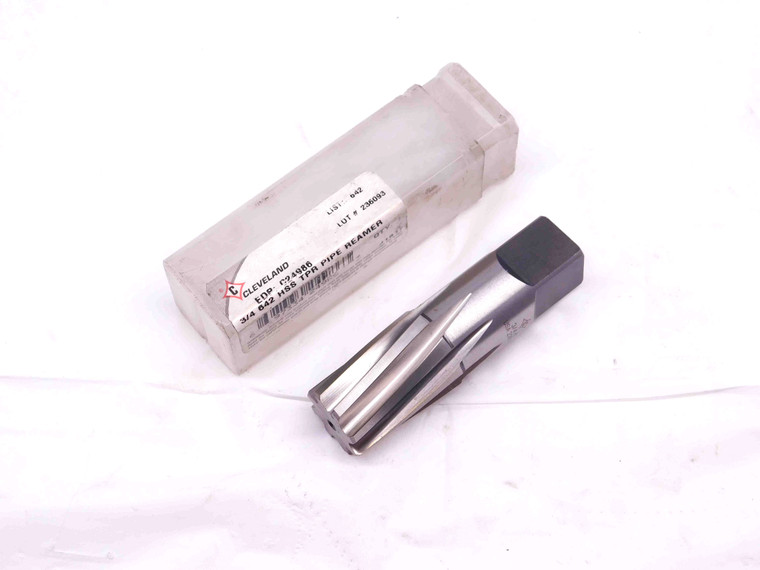 NEW CLEVELAND 3/4 HSS PIPE REAMER SPIRAL 8 FLUTE .962 LARGE END 7/8 SMALL END - DM1189CM4