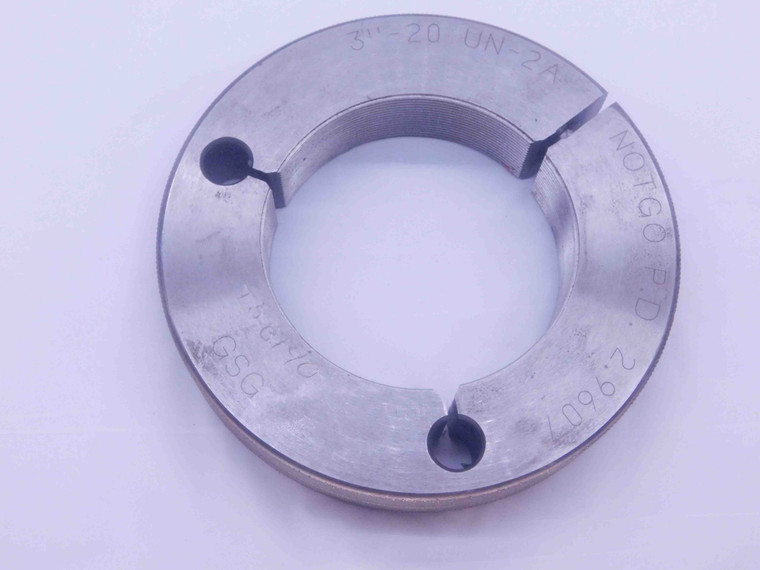 3" 20 UN 2A THREAD RING GAGE 3.0 3.00 3.000 3.0000 NO GO ONLY P.D. = 2.9607 - DW35862BG5