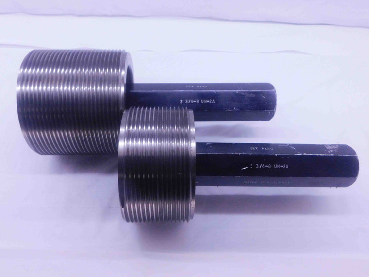 3 3/4 8 UN 2A SET THREAD PLUG GAGE 3.75 3.750 GO NO GO P.D.'S = 3.6661 & 3.6571 - DW35985BU5
