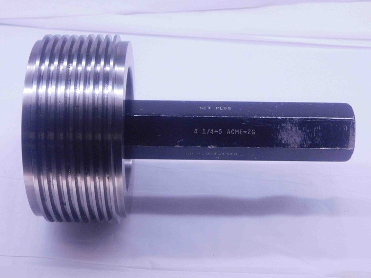 4 1/4 5 ACME 2G SET THREAD PLUG GAGE 4.25 5 GO ONLY P.D. = 4.1340 INSPECTION - DW35998BU5