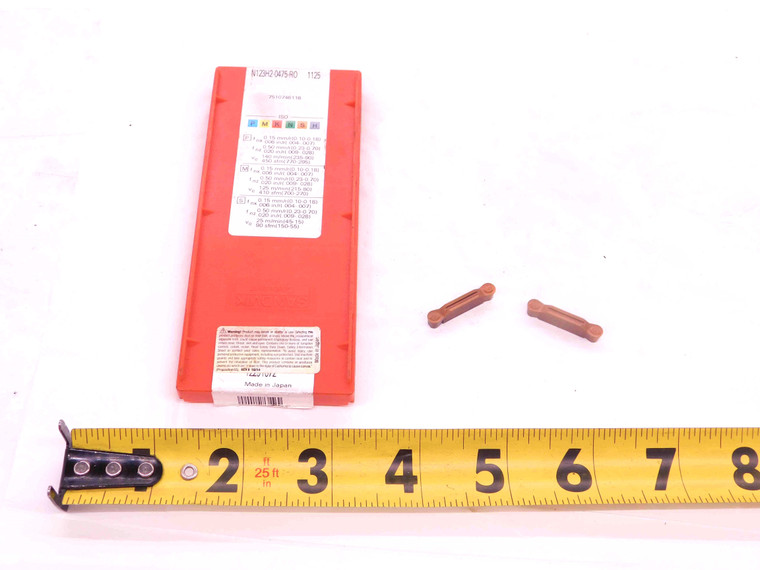 2pcs NEW SANDVIK N123H2-0475-RO 1125 TiAIN COATED CARBIDE GROOVING INSERTS - EA1192BL5