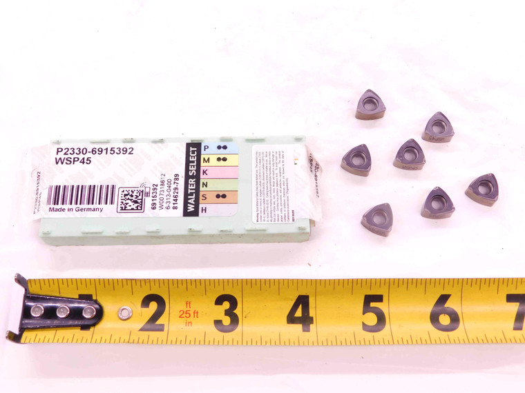 7pcs NEW WALTER P2330-6915392 WSP45 CARBIDE MILLING INSERTS INDEXABLE TOOLING - EA1204BL5