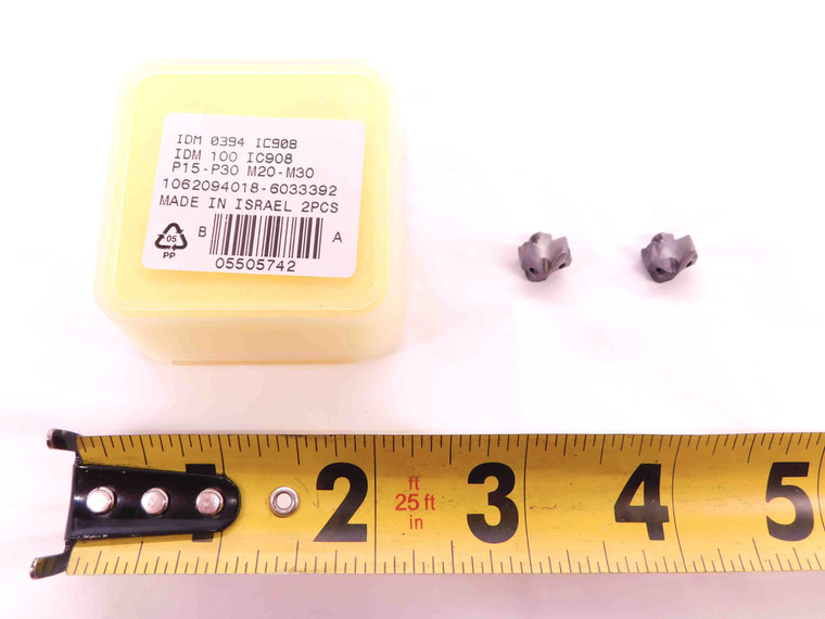2pcs NEW ISCAR IDM 0394 IC908 TiAIN COATED CARBIDE REPLACEABLE DRILL TIP INSERTS - EA1242BM5