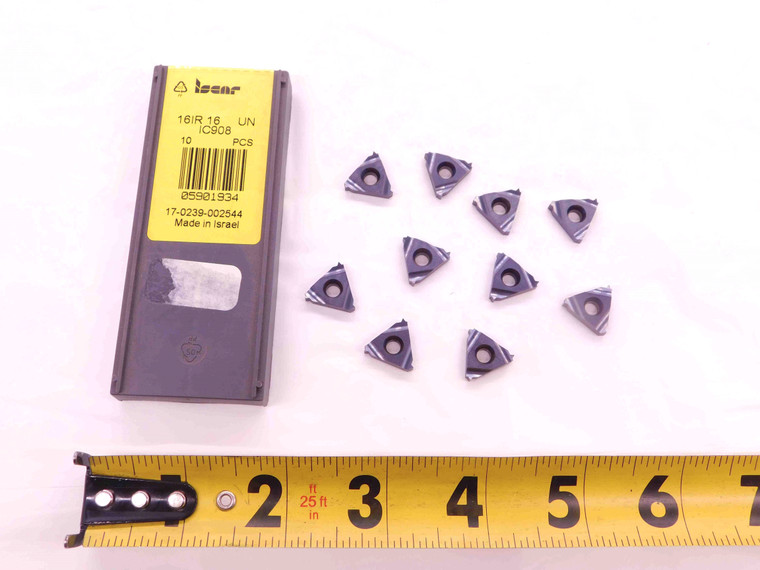 10pcs NEW ISCAR 16IR 16 UN IC908 CARBIDE LAYDOWN THREADING INSERTS RIGHT HAND - EA1251BM5