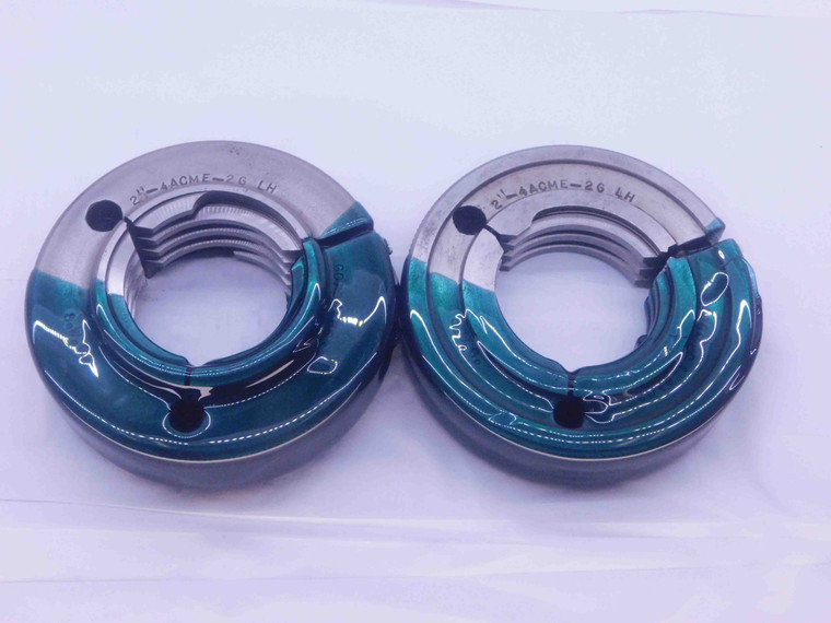2" 4 ACME 2G LEFT HAND THREAD RING GAGES 2.0 4. GO NO GO PD'S = 1.8637 & 1.8402 - DW36007BU5