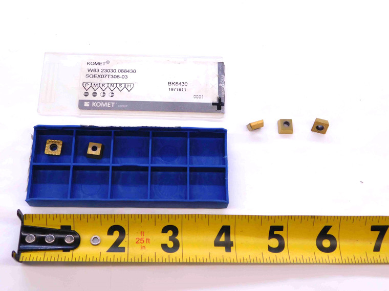 5pcs NEW KOMET SOEX 07T308-03 BK8430 TiAlN & TiN COATED CARBIDE DRILLING INSERTS - NS0273BL5