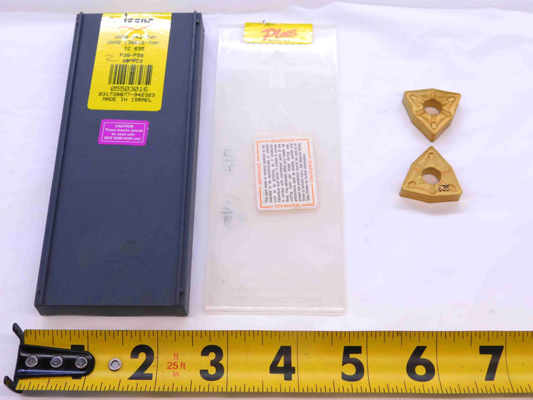 2pcs NEW ISCAR WNMG 643-TNM / WNMG 130612-TNM IC635 TiN COATED CARBIDE INSERTS - NS0330BM5