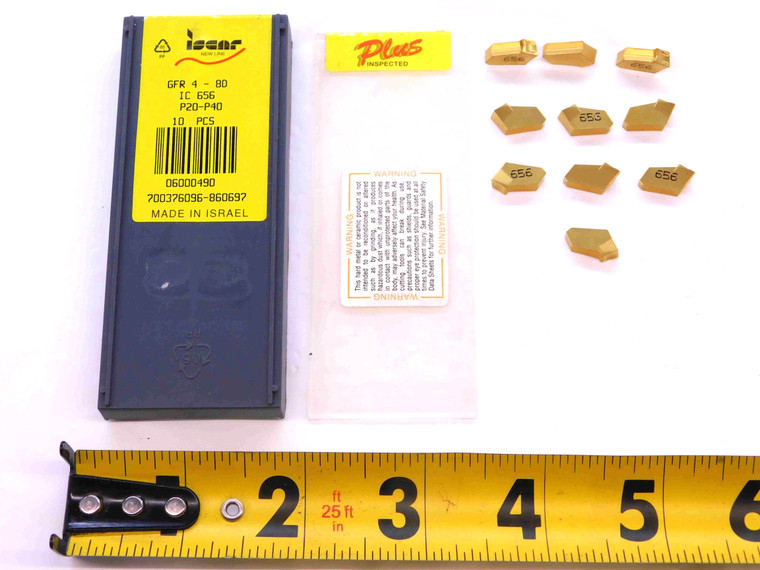 6pc NEW ISCAR GFR 4-80 IC630 TiN COATED CARBIDE CUTOFF INSERTS INDEXABLE TOOLING - NS0392BM5