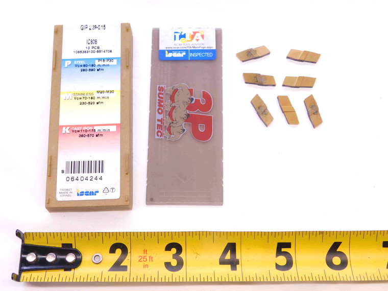 7pcs NEW ISCAR GIP 2.39-0.15 IC808 AlTiN, TiAlN & TiN CARBIDE GROOVING INSERTS - NS0397BM5