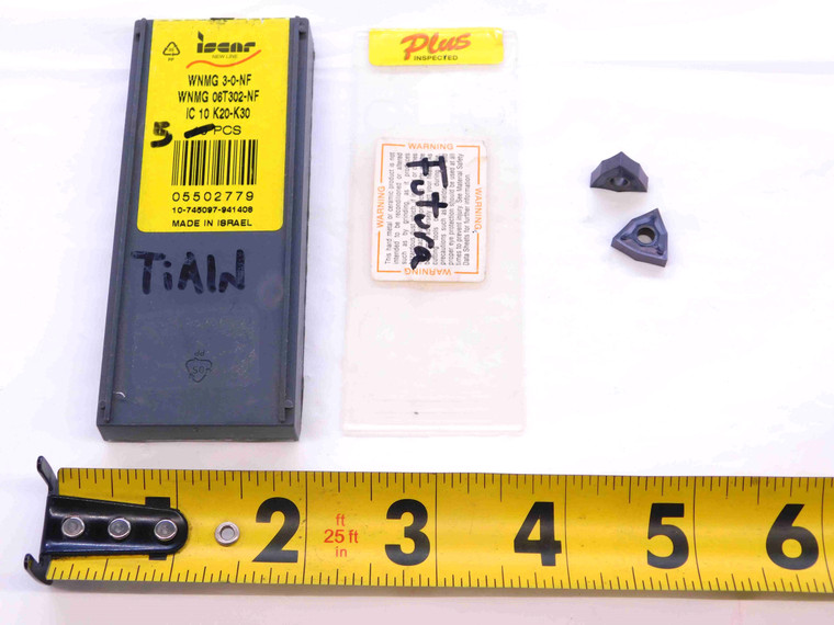 2pcs NEW ISCAR WNMG 3-0-NF IC10 CARBIDE TURNING INSERTS FOR INDEXABLE TOOLING - NS0409BM5