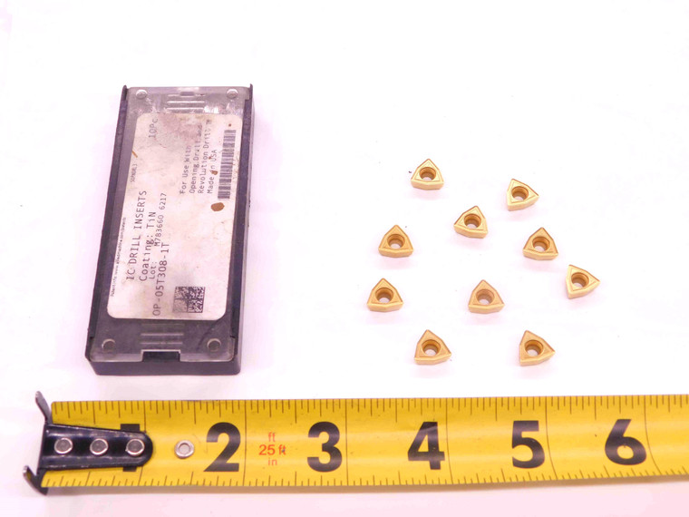10pcs NEW AMEC OP-05T308-1T C1 (K35) TiN COATED CARBIDE DRILL INSERTS INDEXABLE - EA1284BL5