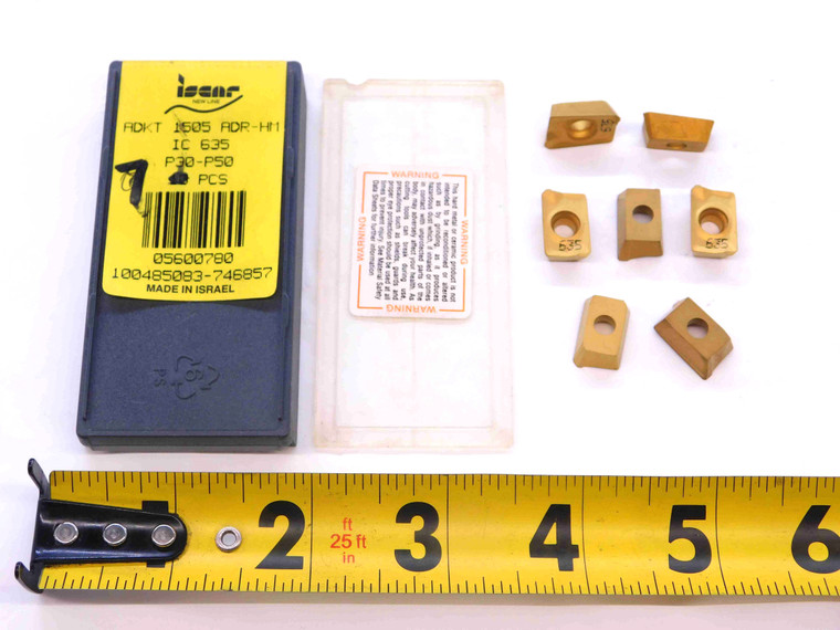 7pcs NEW ISCAR ADKT 1505 ADR-HM IC635 TiN COATED CARBIDE MILLING INSERTS - NS0469BM5