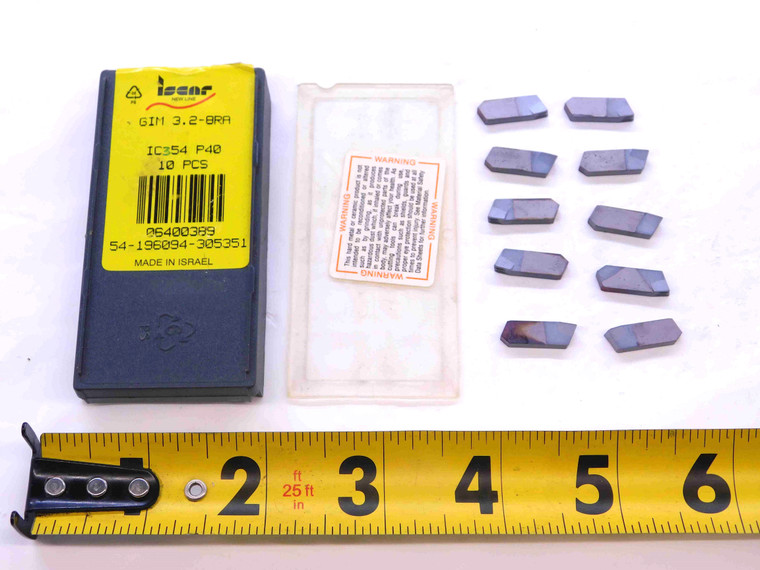 10pcs NEW ISCAR GIM 3.2-8RA IC54 CARBIDE GROOVING INSERTS FOR INDEXABLES - NS0498BM5