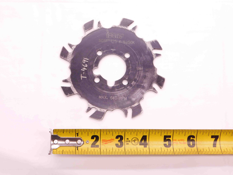 ISCAR SGSF 125-4-1.250K INDEXABLE SLOTTING CUTTER 4.92" CUTTING DIA X .180 WIDTH - BR10071BU5