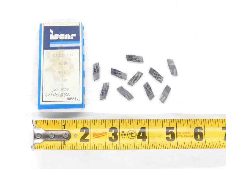 10pcs NEW ISCAR GIP 2.70-0.10 IC20 CARBIDE GROOVING INSERTS CUT-GRIP SERIES - DM1512BM5