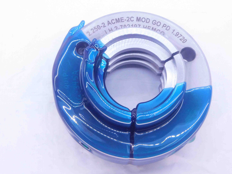 2 1/4 2 ACME 2C LEFT HAND MODIFIED THREAD RING GAGE 2.25 2 GO ONLY P.D. = 1.9720 - DW36095BU5