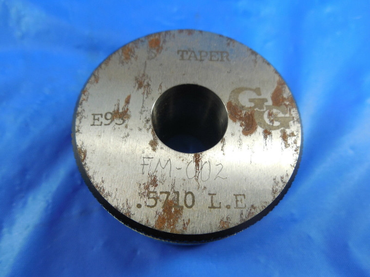 5° TAPER .5710 L.E. E93 SMOOTH PLAIN BORE RING GAGE 5 DEGREE INSPECTION TOOL