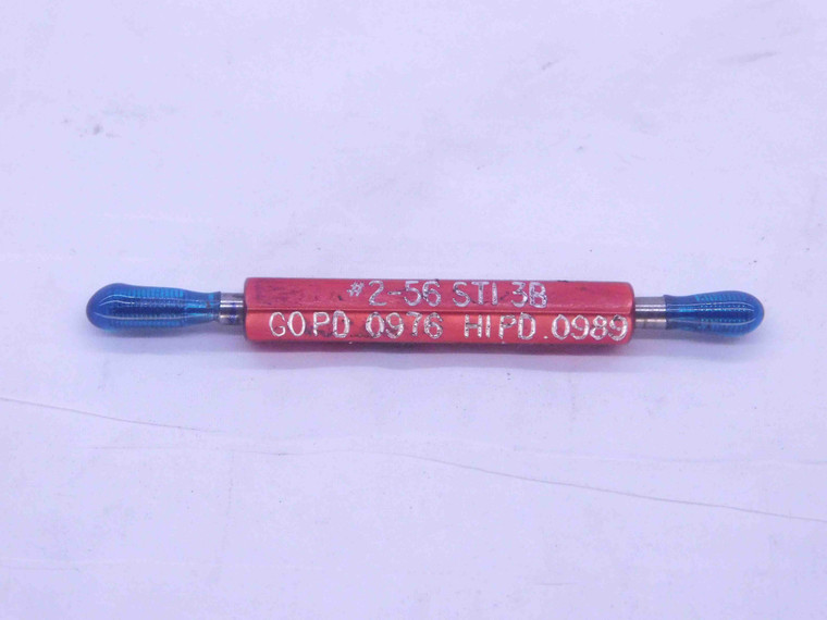 2 56 UNC 3B STI HELICOIL THREAD PLUG GAGE #2 .086 GO NO GO PD'S = .0976 & .0989 - DW36123BG5