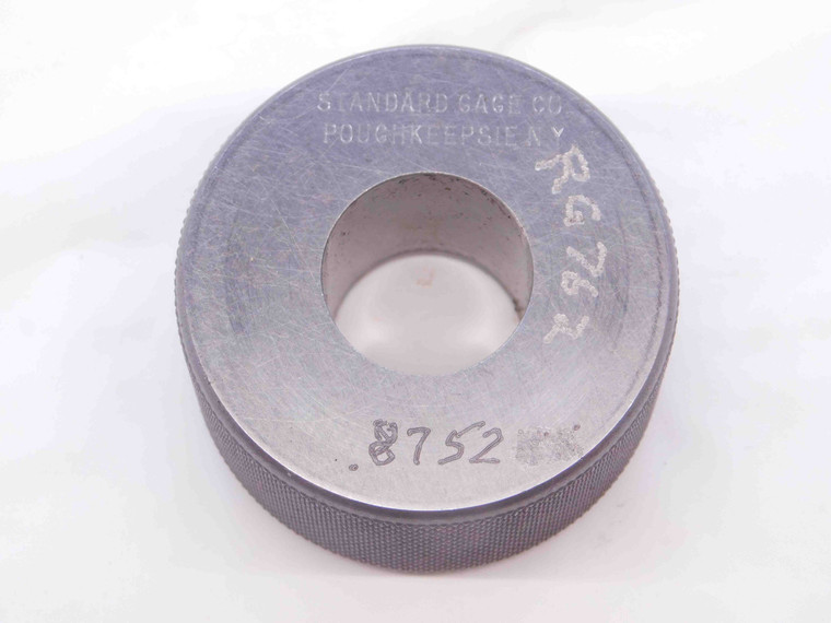 .8752 MASTER PLAIN BORE RING GAGE .8750 +.0002 OVERSIZE 7/8 22.230 mm CHECK - NS0688SLW