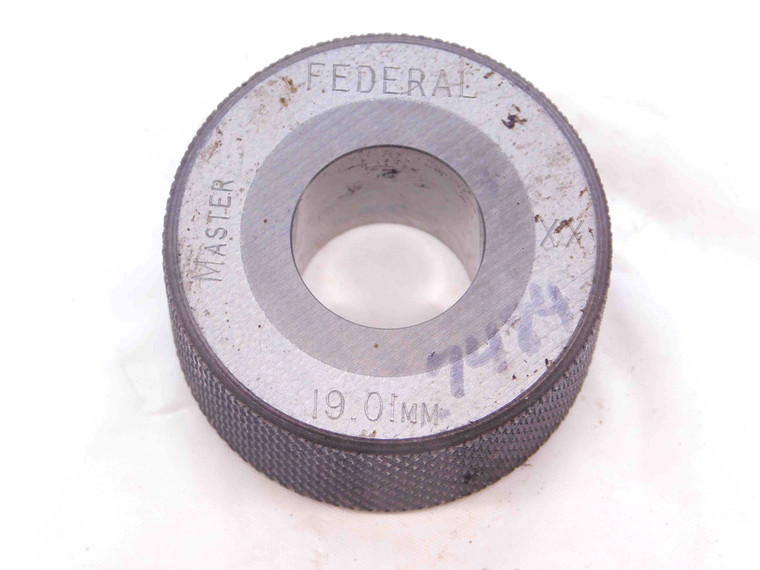 19.010 CL XX CARBIDE MASTER PLAIN BORE RING GAGE 19.000 +.010 19 mm .7484 19.01 - NS0724SLW