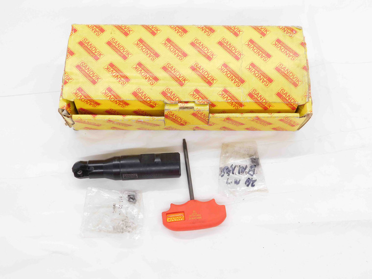 SANDVIK 20mm DIA. BALL NOSE INDEX. END MILL 25mm SHANK 2 FL R216-20 T3 INSERTS - DM1691BL5