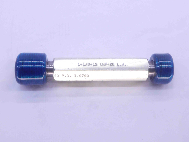 1 1/8 12 UNF 2B LEFT HAND THREAD PLUG GAGE 1.125 GO NO GO PD'S = 1.0709 & 1.0787 - DW36301BU5