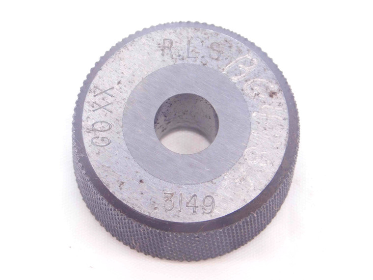 .3149 CL XX CARBIDE MASTER PLAIN BORE RING GAGE .3125 +.0024 OVERSIZE 5/16 8 mm - NS0932SLW