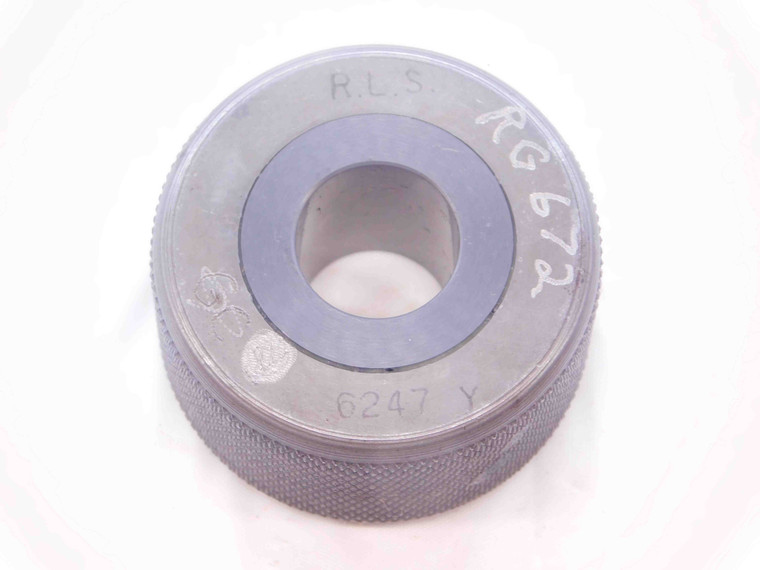 .6247 CL Y CARBIDE MASTER PLAIN BORE RING GAGE .6250 -.0003 UNDERSIZE 5/8 16 mm - NS0972SLW