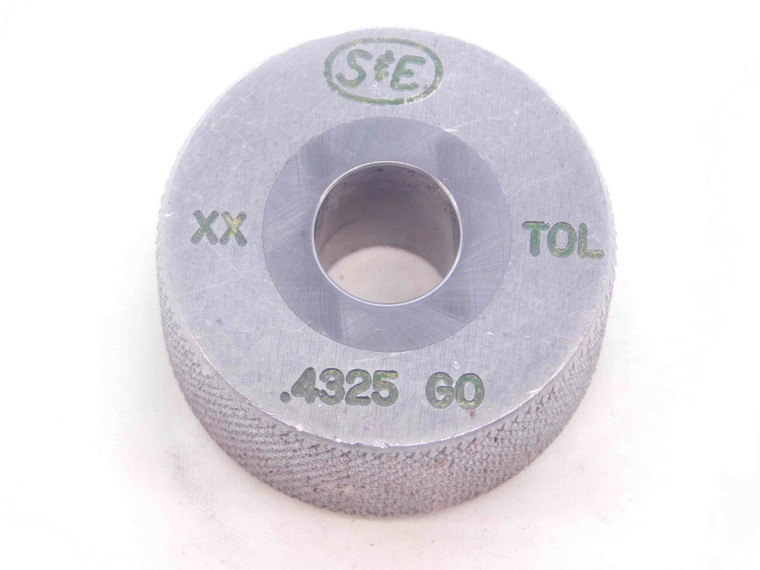 .4325 CL XX CARBIDE MASTER PLAIN BORE RING GAGE .4375 -.0050 7/16 11 mm CHECK - NS1000SLW