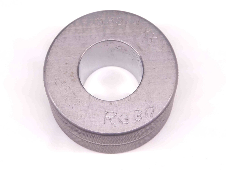 .9991 CLASS XX MASTER PLAIN BORE RING GAGE 1.0000 -.0009 UNDERSIZE 1.0 25.377 mm - NS1008SLW