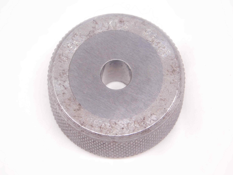 .2506 CL XX CARBIDE MASTER PLAIN BORE RING GAGE .2500 +.0006 1/4 6.365 mm CHECK - NS1036SLW
