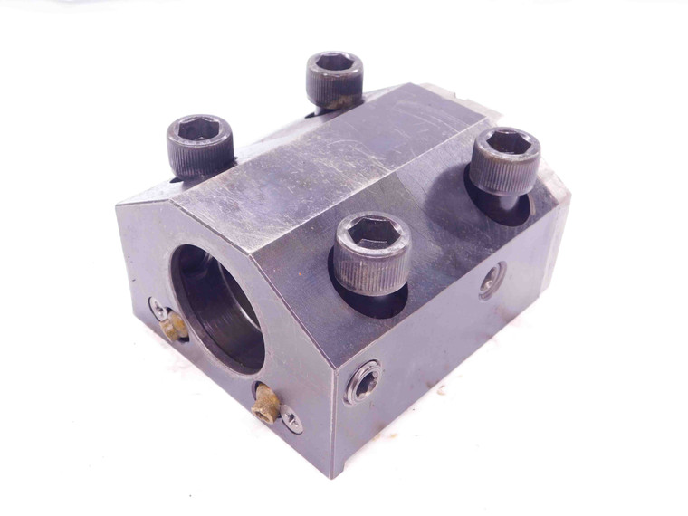 2" ID BORING BAR LATHE TURRET TOOL HOLDER BLOCK 70mm X 85mm BOLT HOLE PATTERN - EA1438BN5