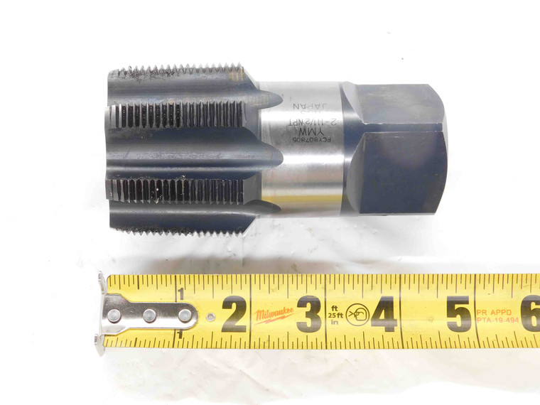 YMW 2" 11 1/2 NPT HSS PIPE TAP 7 STRAIGHT FLUTE 2.0 CNC MILLING THREADING - DM1837BU5
