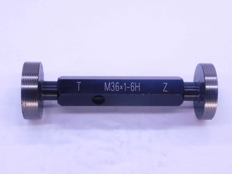 NEW M36 X 1 6H METRIC THREAD PLUG GAGE 36 1.0 GO NO GO P.D.'S = 35.350 & 35.520 - DW36378MSAF