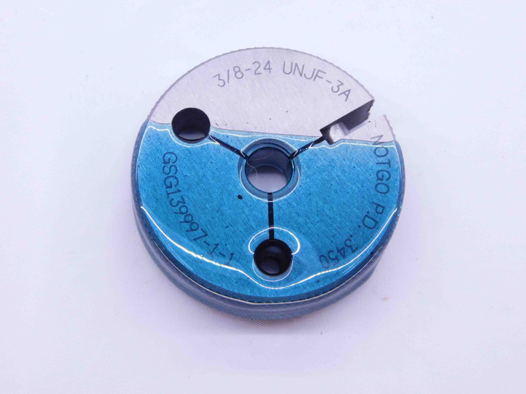 3/8 24 UNJF 3A THREAD RING GAGE .375 .3750 NO GO ONLY P.D. = .3450 INSPECTION - DW36385CG5