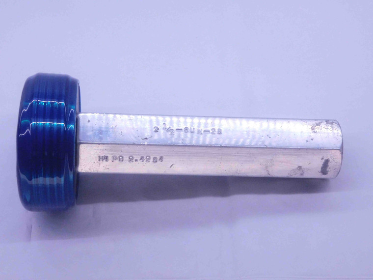 2 1/2 8 UN 2B THREAD PLUG GAGE 2.5 2.50 2.500 2.5000 NO GO ONLY P.D. = 2.4294 - DW36447OB5