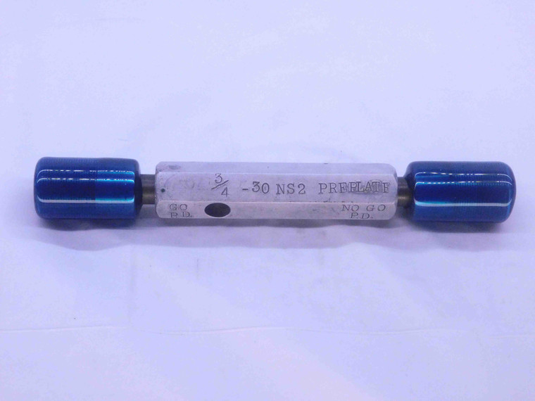 3/4 30 NS 2 PREPLATE THREAD PLUG GAGE .75 .750 GO NO GO P.D.'S = .7291 & .7334 - DW36488SLW
