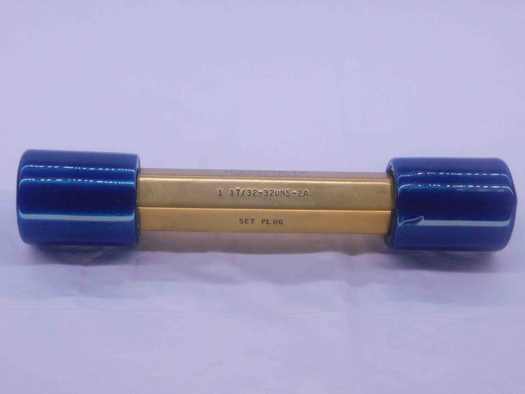1 17/32 32 UNS 2A SET THREAD PLUG GAGE 1.5312 GO NO GO P.D.'S = 1.5097 & 1.5057 - DW36498SLW