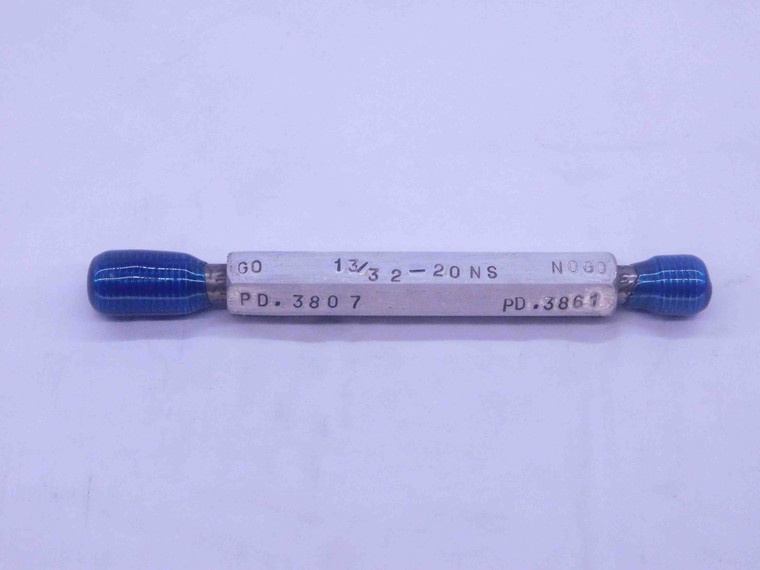 13/32 20 NS THREAD PLUG GAGE .4062 GO NO GO P.D.'S = .3807 & .3861 INSPECTION - DW36522SLW