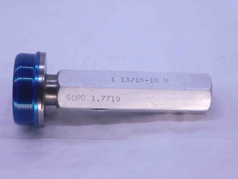 1 13/16 16 N THREAD PLUG GAGE 1.8125 GO ONLY P.D. = 1.7719 UN 2B OR 3B CHECK - DW36546SLW