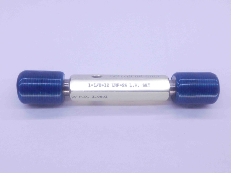 1 1/8 12 UNF 2A LEFT HAND SET THREAD PLUG GAGE 1.125 GO NO GO = 1.0691 & 1.0631 - DW36594BU5