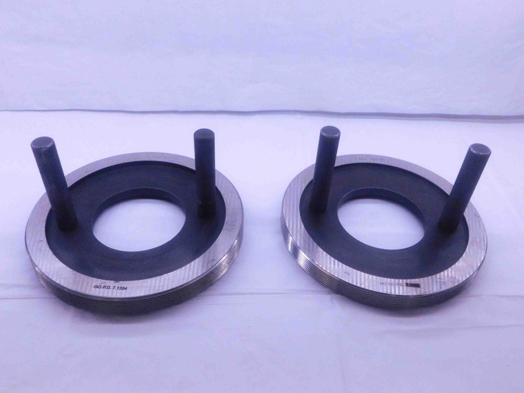 7 3/16 12 UN 2B THREAD PLUG GAGE 7.1875 GO NO GO P.D.'S = 7.1334 & 7.1426 CHECK - DW36640SLW