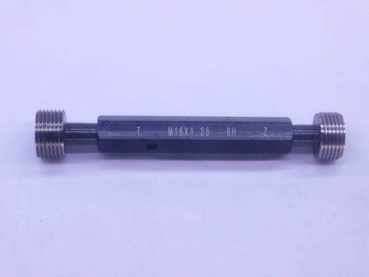 NEW M16 X 1.25 6H METRIC THREAD PLUG GAGE 16 GO NO GO P.D.'S = 15.188 & 15.368 - DW36641MSAF