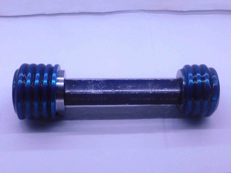 2 1/4 3 ACME 2G LEFT HAND THREAD PLUG GAGE 2.25 3 GO NO GO PDS= 2.0833 & 2.1096 - DW36658BU5