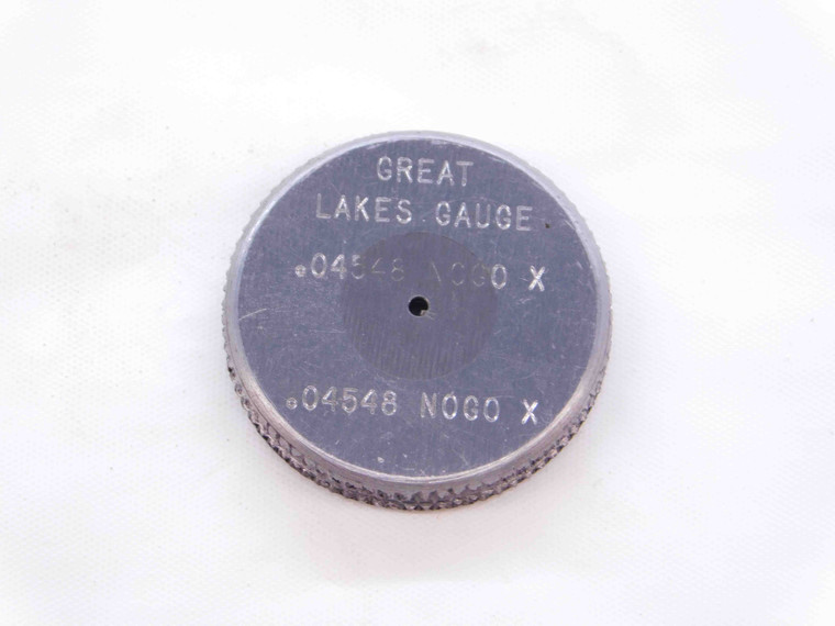 .04548 CL X CARBIDE MASTER PLAIN BORE RING GAGE .0469 -.0014 OVERSIZE 3/64 1 mm - NS1200SLW