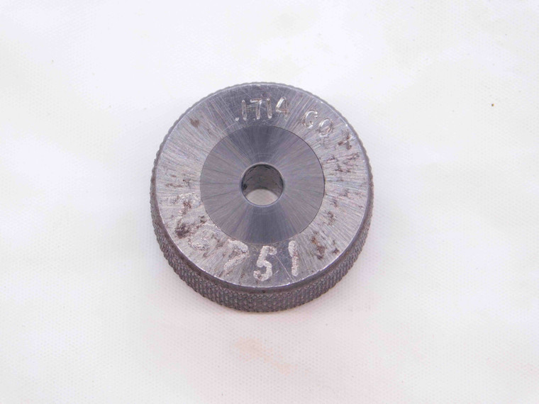 .1714 CL X CARBIDE MASTER PLAIN BORE RING GAGE .1719 -.0005 11/64 4.354 mm - NS1208SLW