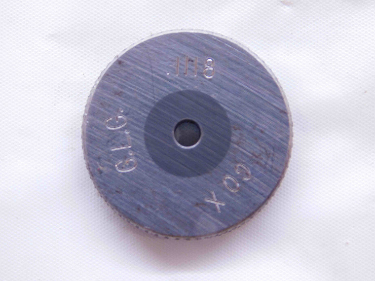 .1118 CL X CARBIDE MASTER PLAIN BORE RING GAGE .1094 +.0024 UNDERSIZE 7/64 3 mm - NS1232SLW
