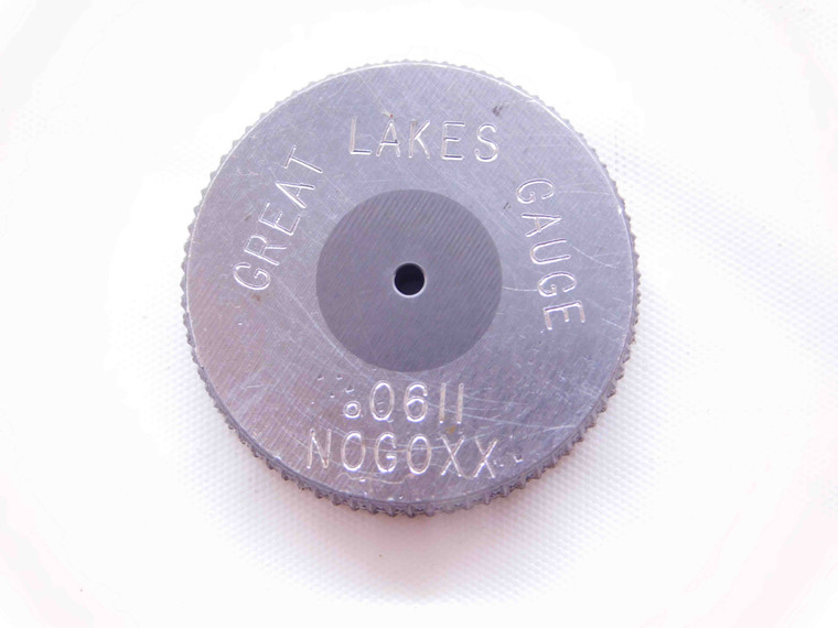 .0611 CL XX CARBIDE MASTER PLAIN BORE RING GAGE .0625 -.0014 1/16 1.552 mm - NS1264SLW