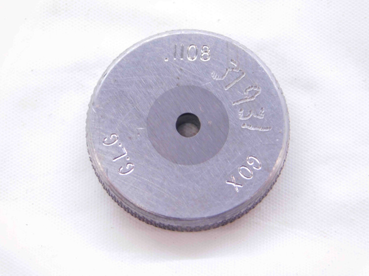 .1108 CL X CARBIDE MASTER PLAIN BORE RING GAGE .1094 +.0014 UNDERSIZE 7/64 3 mm - NS1271SLW